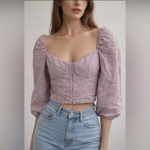 Wilfred Hadwyn Linen-Blend Top